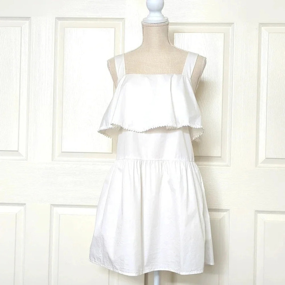 Rebecca Minkoff Palm Poplin Lace Trim Casual Dress - Picture 3 of 7